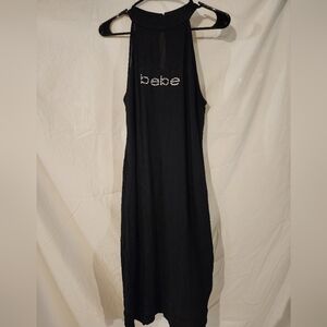 Bebe Black Halter Midi Dress